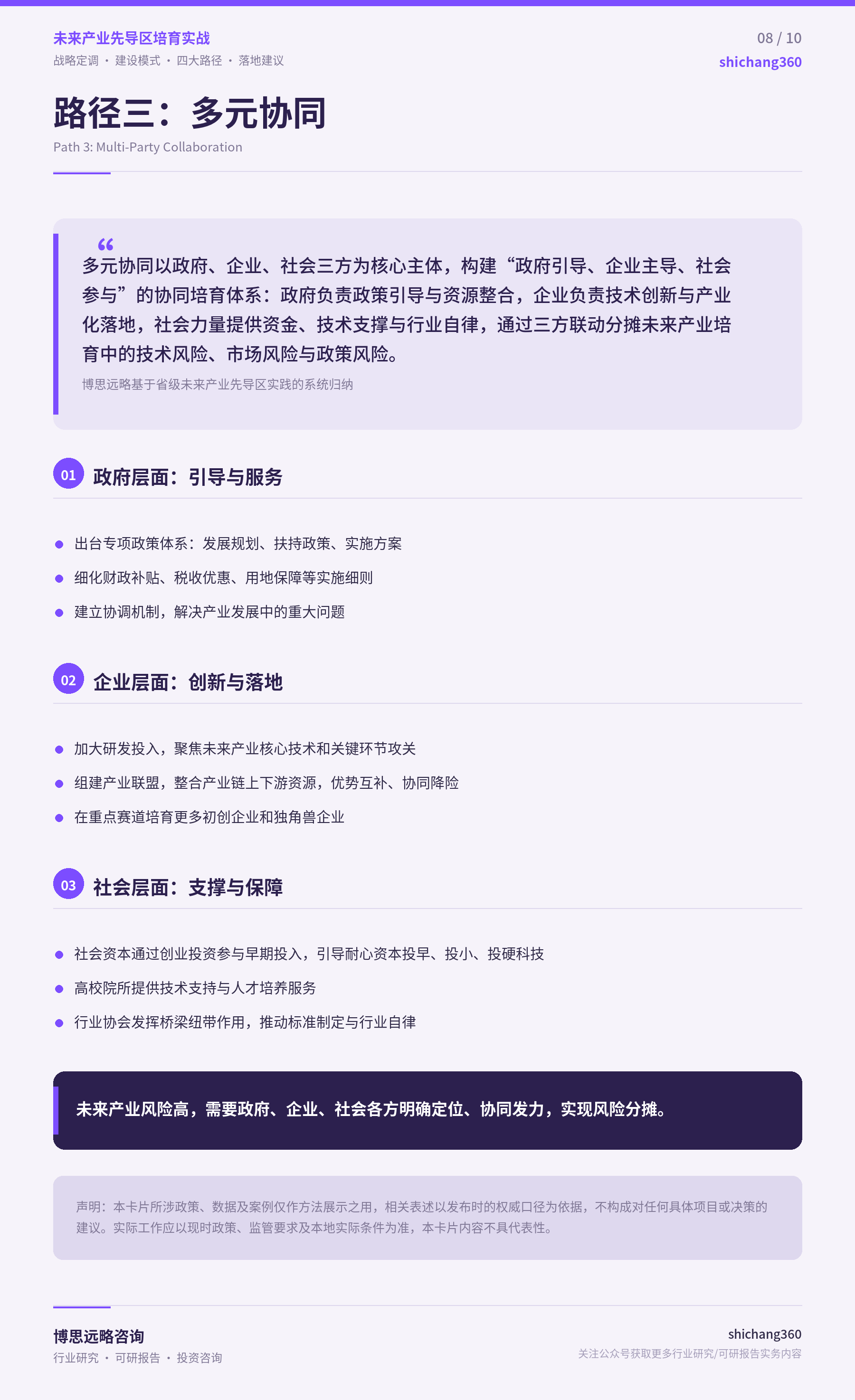 未来产业先导区总览及培育策略（第 9 张）